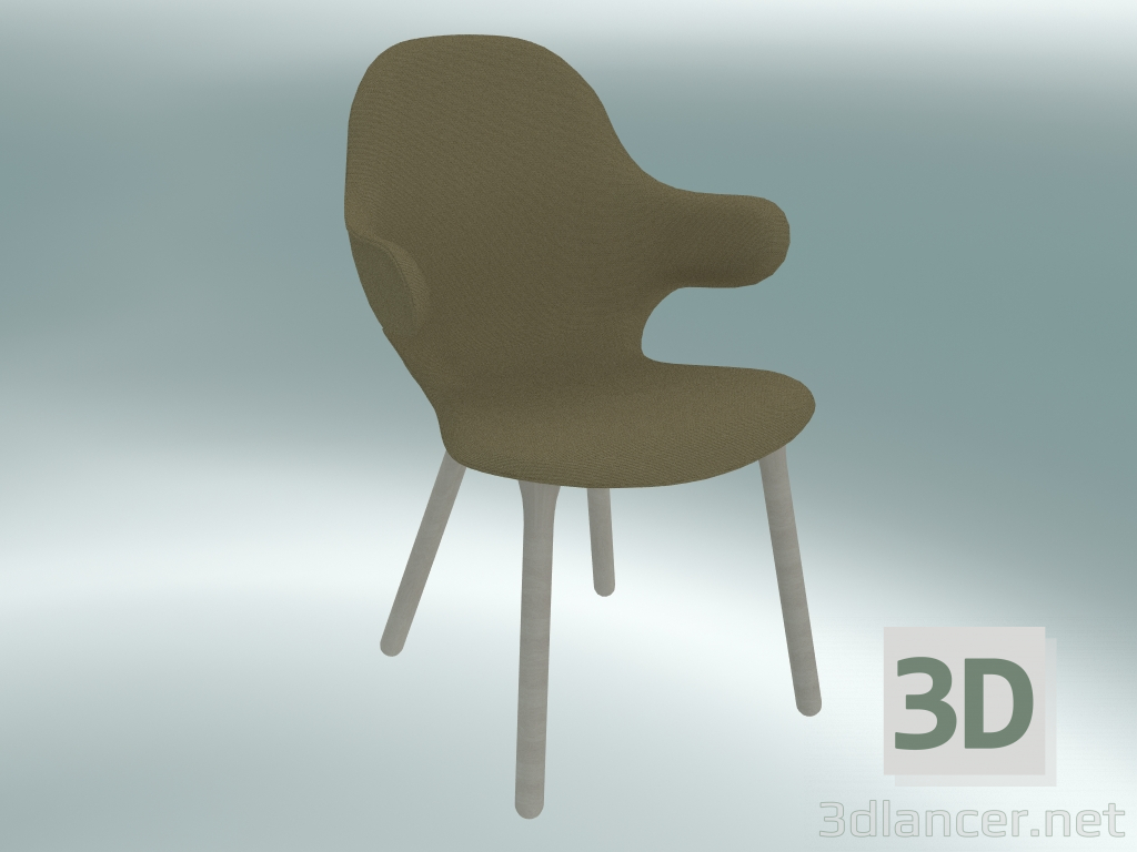 modello 3D Cattura sedia (JH1, 59x58 H 88cm, rovere oliato bianco, Hallingdal - 224) - anteprima