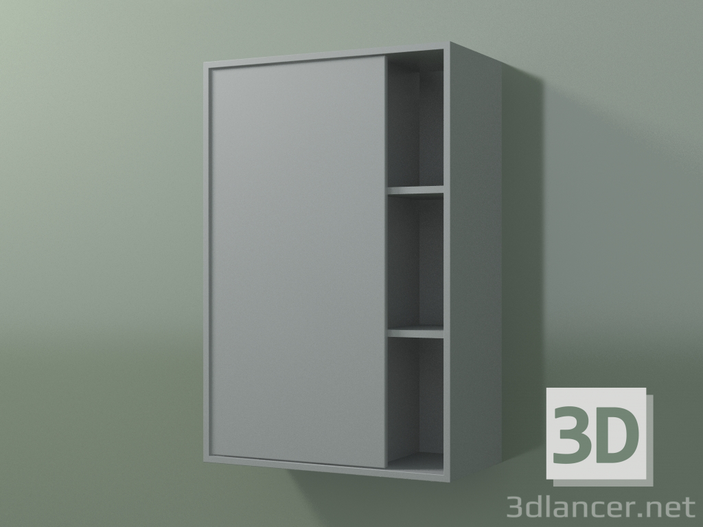 3 डी मॉडल 1 बाएं दरवाजे के साथ दीवार कैबिनेट (8CUCBCD01, सिल्वर ग्रे C35, L 48, P 24, H 72 सेमी) - पूर्वावलोकन