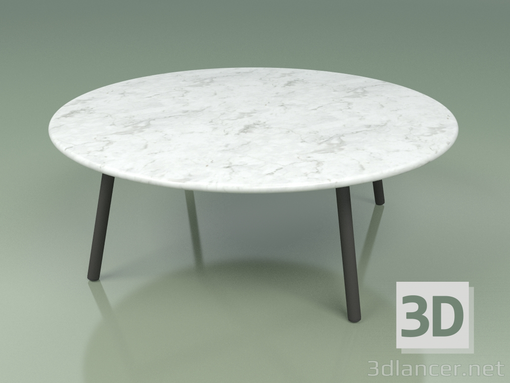 modello 3D Tavolino 012 (Metallo Fumo, Marmo Carrara) - anteprima