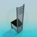 3d model Chair with high backrest - preview