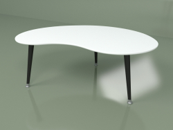 Kidney coffee table (white)