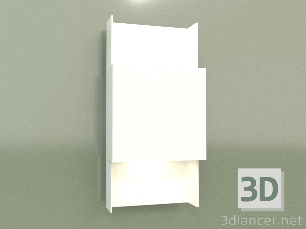 modello 3D Lampada da parete WLB081 2x3W WH+WH 3000K - anteprima