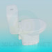 3d model Toilet bowl - preview 3d model Toilet bowl - preview