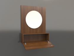 Зеркало (c открытым ящиком) ZL 15 (602x200х800, wood brown light)