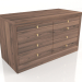 3d model Chest of drawers L100 H54 - preview