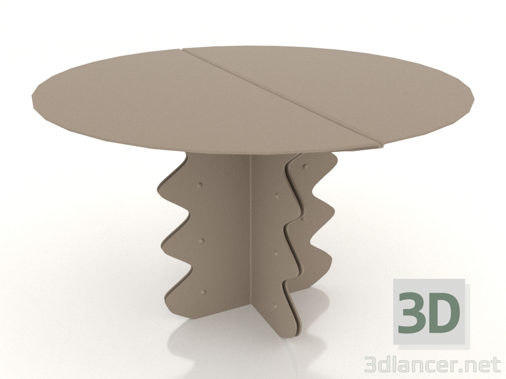3d model Coffee table 65 x 40 cm (beige) - preview