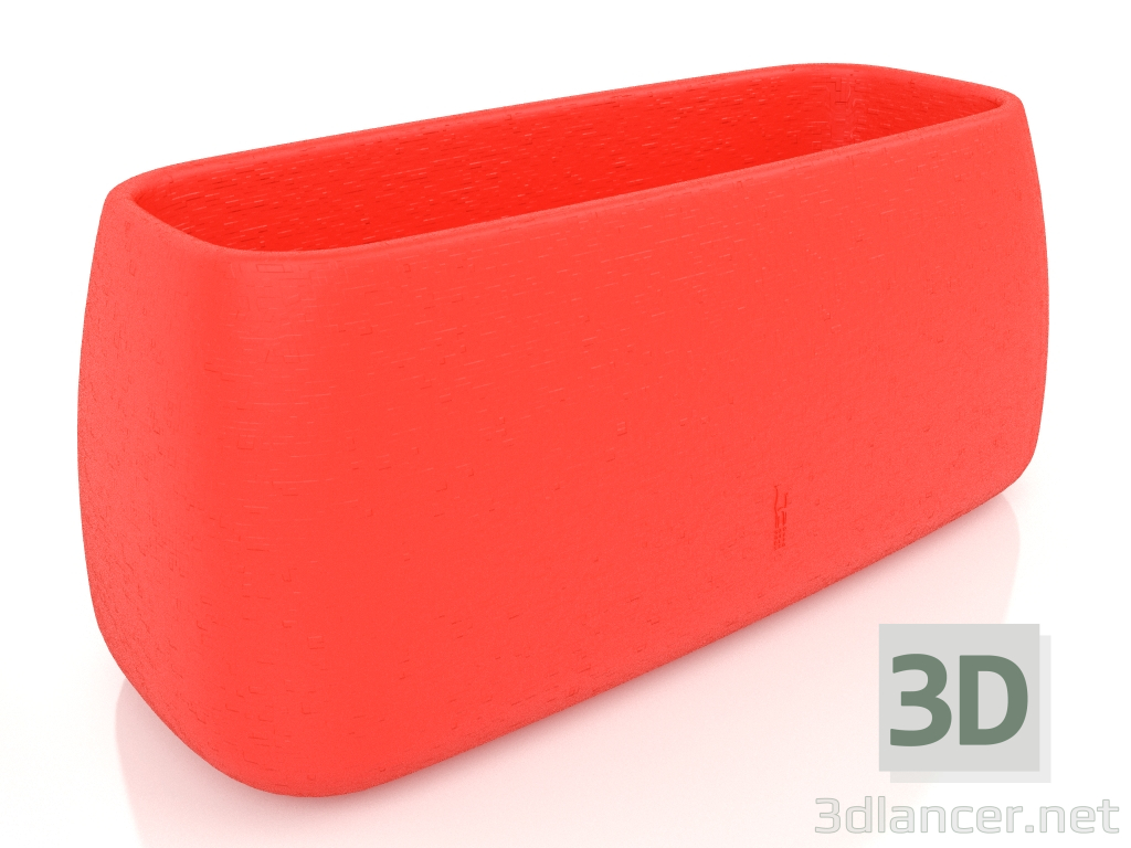 3D modeli Bitki saksısı 5 (Kırmızı) - önizleme