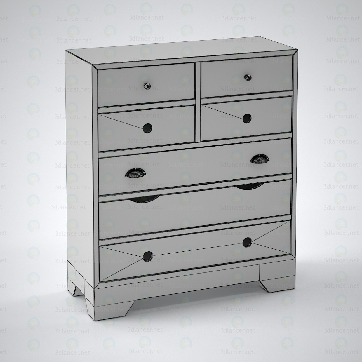 3d модель Commode Rafn (Scandinavian style) – превью 3d модель Commode Rafn (Scandinavian style) – превью