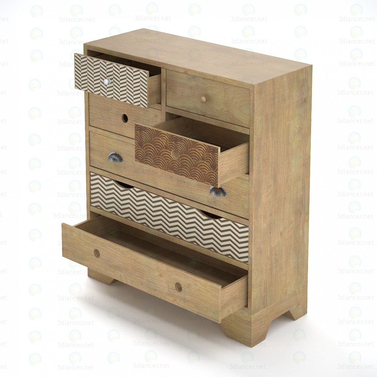 3d модель Commode Rafn (Scandinavian style) – превью 3d модель Commode Rafn (Scandinavian style) – превью