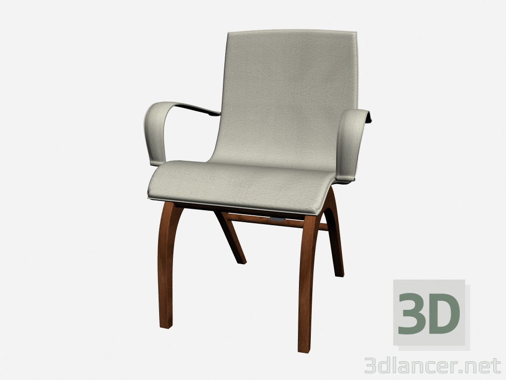 3D Modell Stuhl mit Armlehnen HERMAN Linie - Vorschau