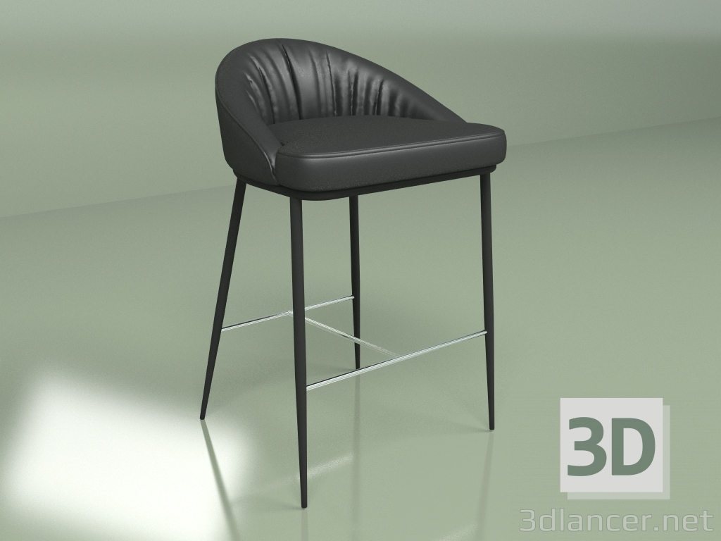 3 डी मॉडल सेमी-बार कुर्सी शेल्डन ब्लैक - पूर्वावलोकन