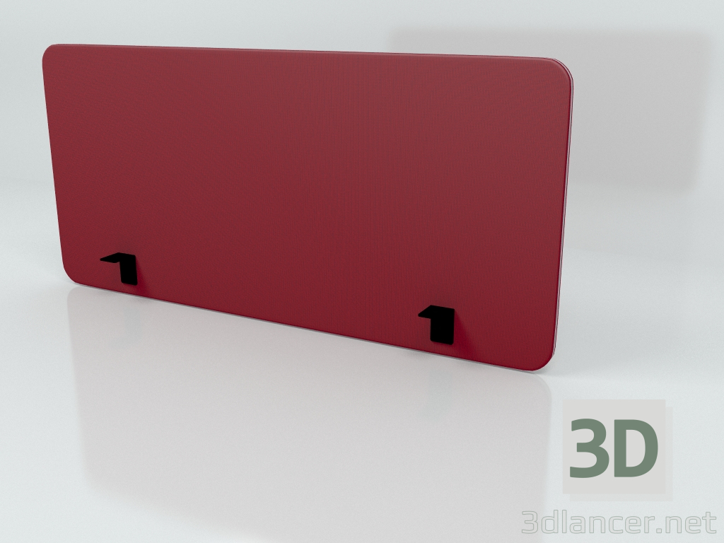 3d model Acoustic screen Desk Bench Side Twin ZUT71 (1400x650) - preview