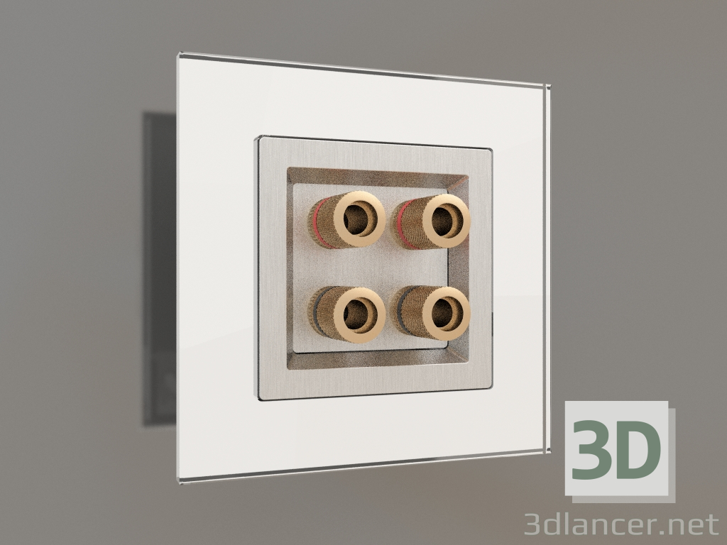 3d model Acoustic socket (silver fluted) - preview