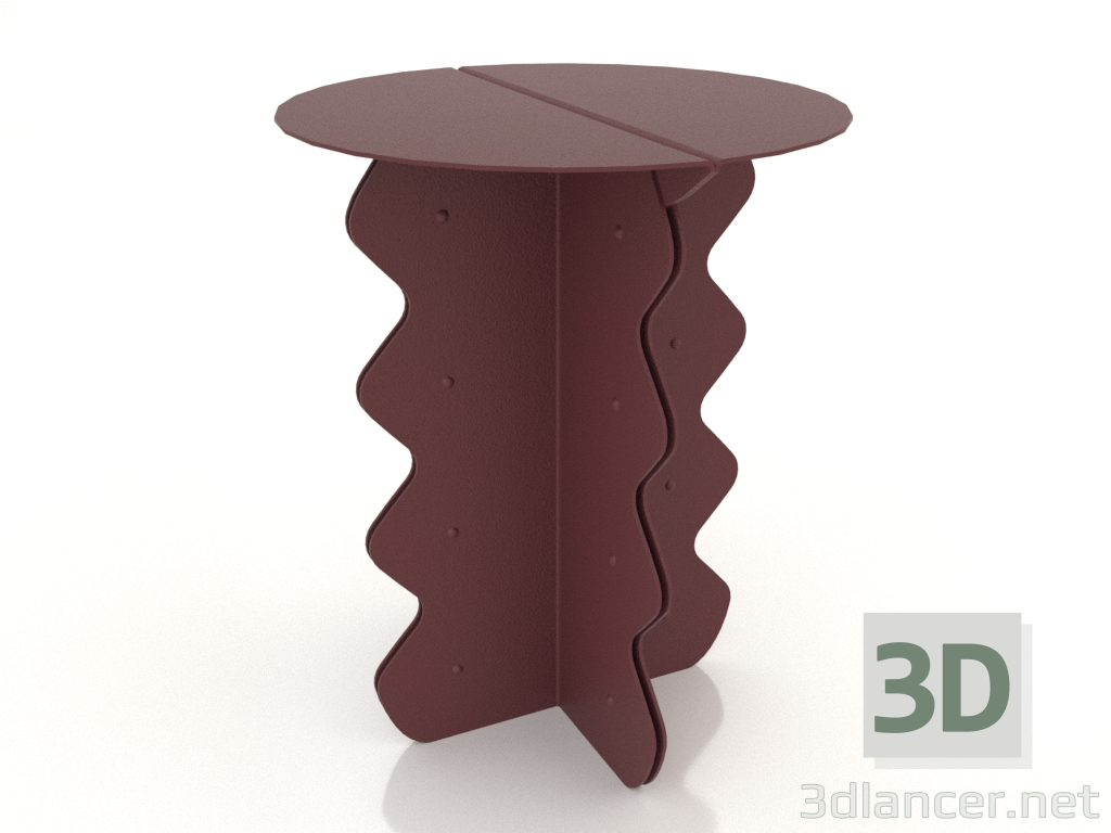 3D Modell Couchtisch 40 x 50 cm (Burgund) - Vorschau