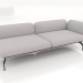 3d model Módulo de sofá 2,5 plazas con reposabrazos a la derecha (tapizado exterior de piel) - vista previa