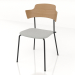 3d model Unstrain chair with plywood back, armrests and seat upholstery h81 - preview