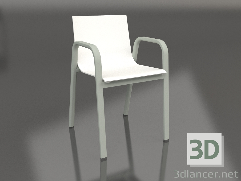 3d model Dining chair model 3 (Cement gray) - preview