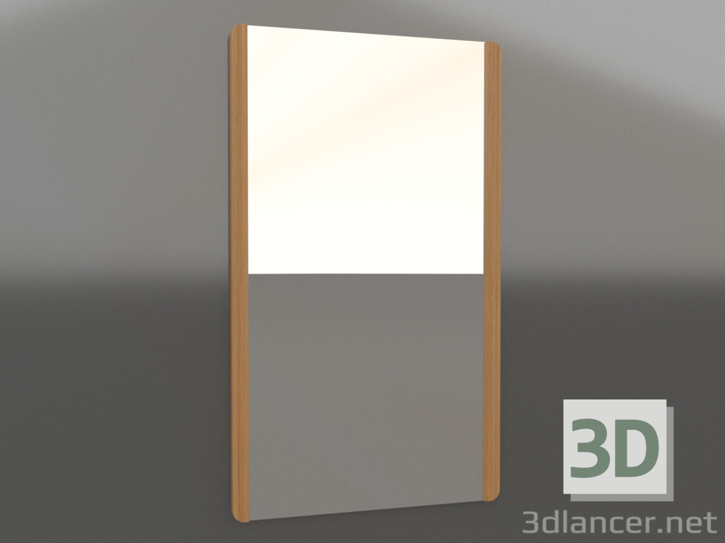 3d model Wall mirror 1200x700 mm (natural oak) - preview