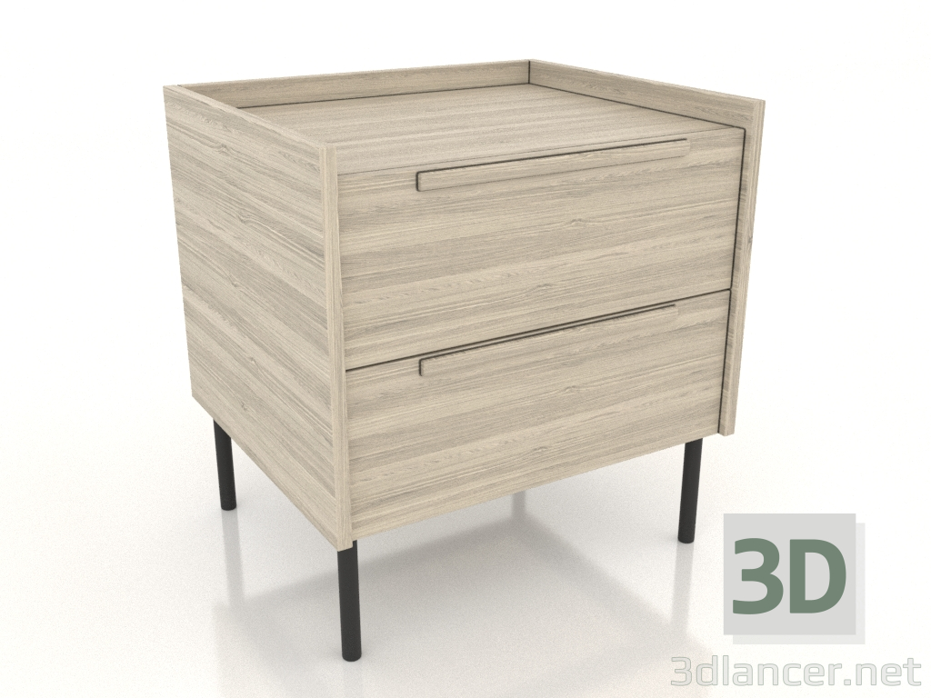 3D modeli Başucu sehpası STAND 2 500 mm (açık meşe) - önizleme