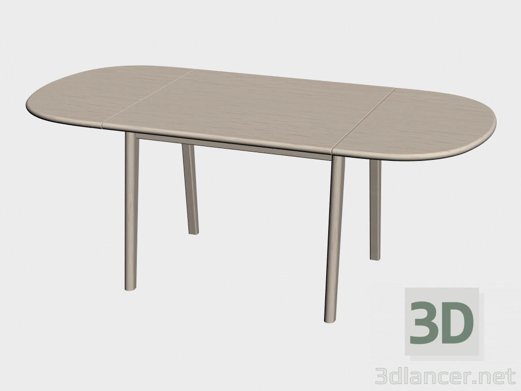 3d model Dining table (ch002, edges raised) - preview