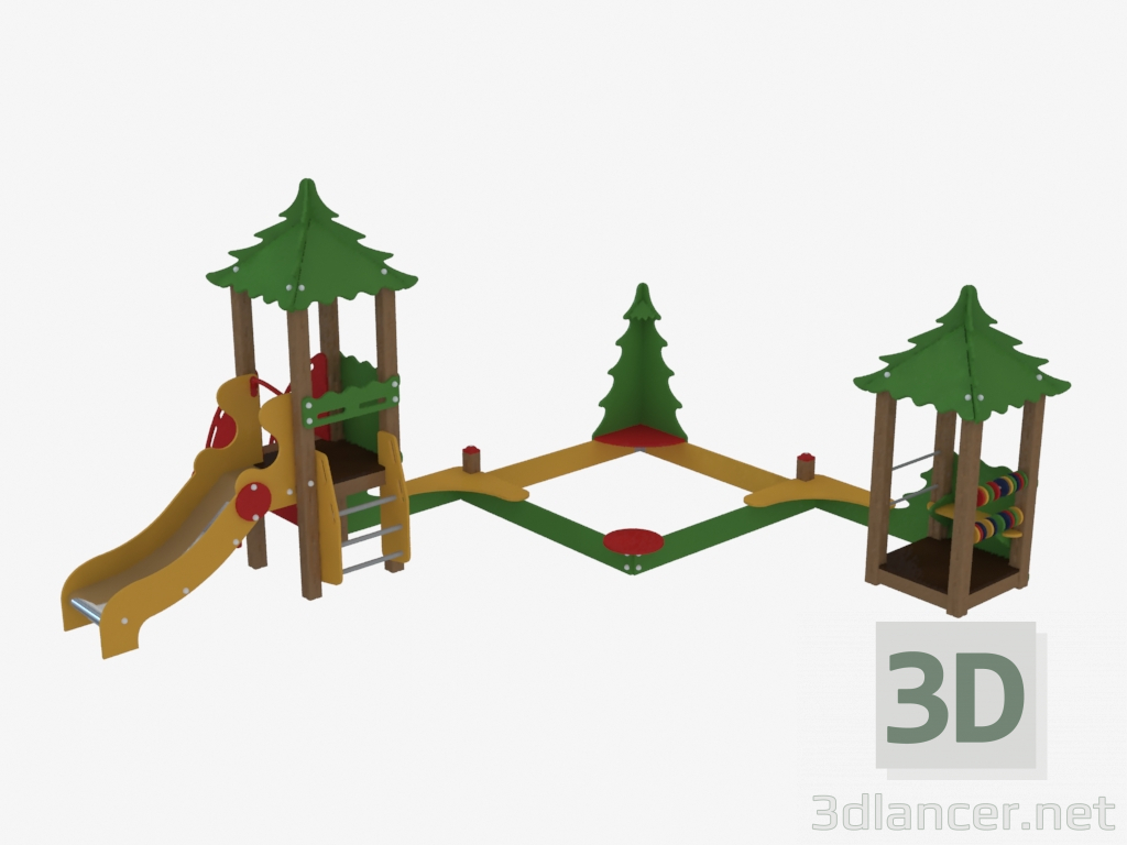 3d model Children's play complex (5318) - preview