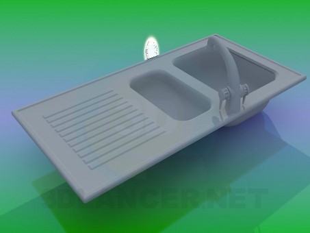 3d модель Кухонная мойка – превью 3d модель Кухонная мойка – превью