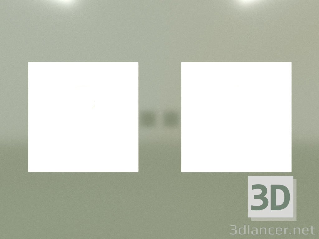 3D modeli Duvar lambası SIDER 3000K WH 17014 - önizleme