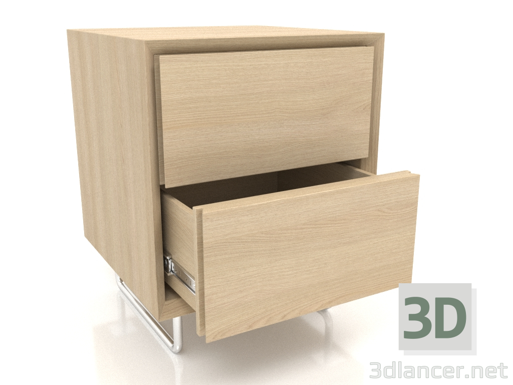 3d model Mueble TM 012 (abierto) (400x400x500, blanco madera) - vista previa