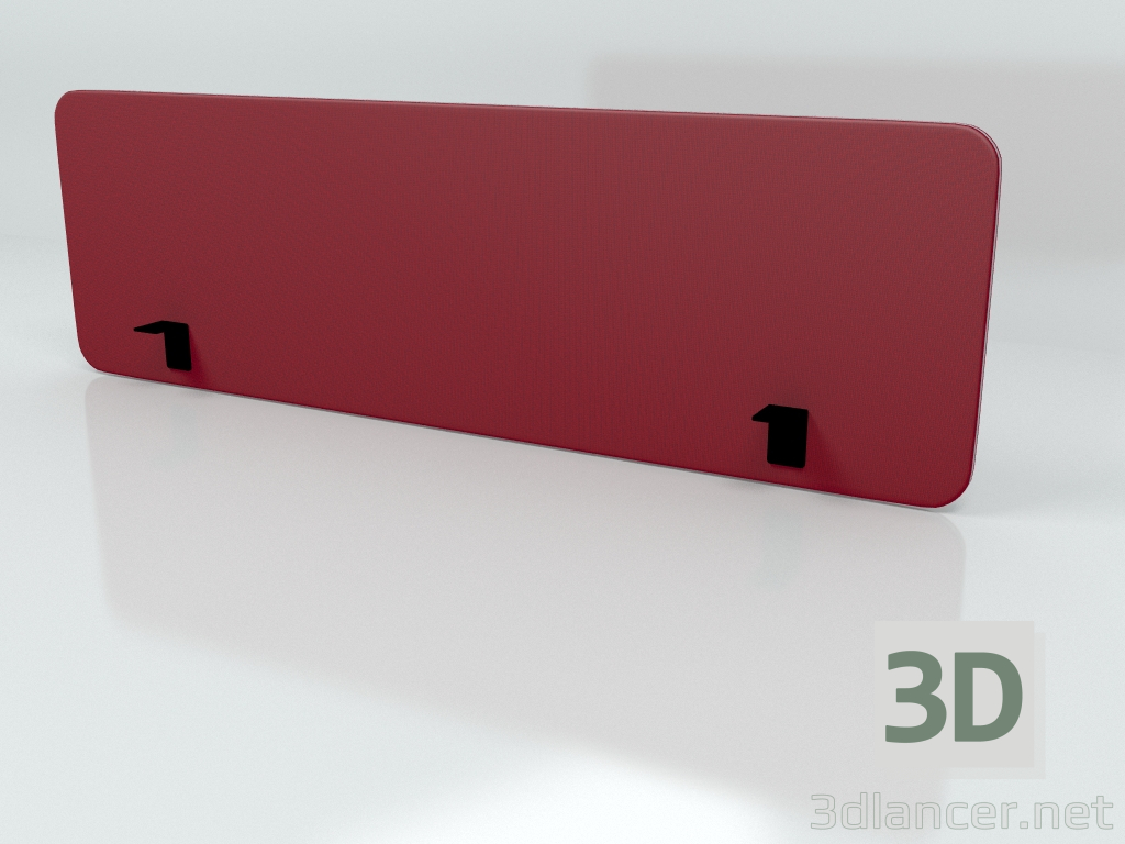 3d model Acoustic screen Desk Bench Side Twin ZUT31 (1600x500) - preview