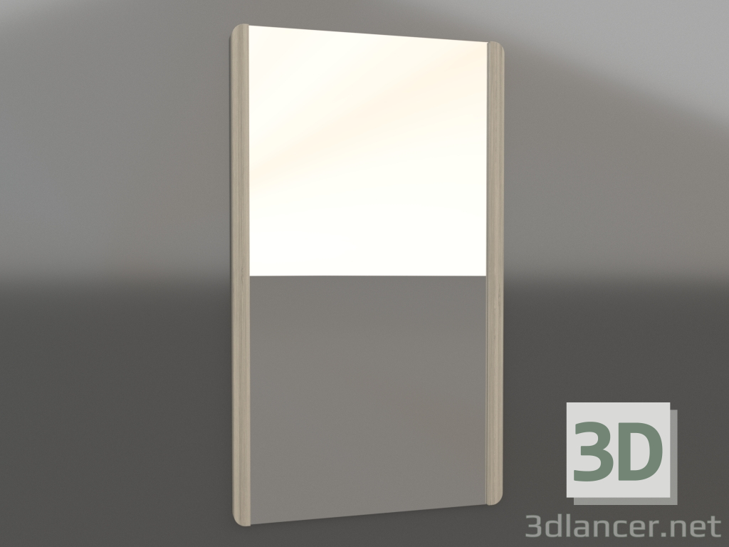 3D Modell Wandspiegel 1200x700 mm (beleuchtete Eiche) - Vorschau