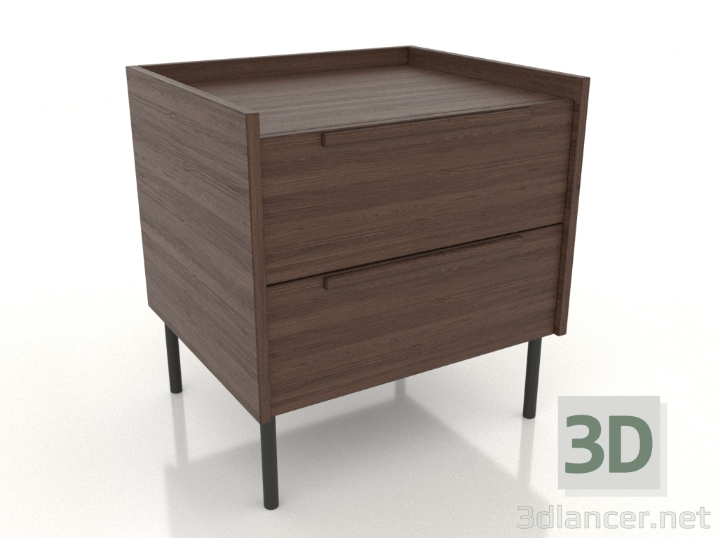 3D modeli Komodin STAND 2 500 mm (koyu ceviz) - önizleme