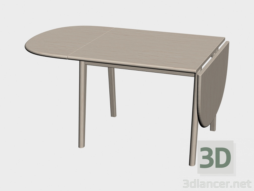 3d model Dining table (ch002, one edge raised) - preview