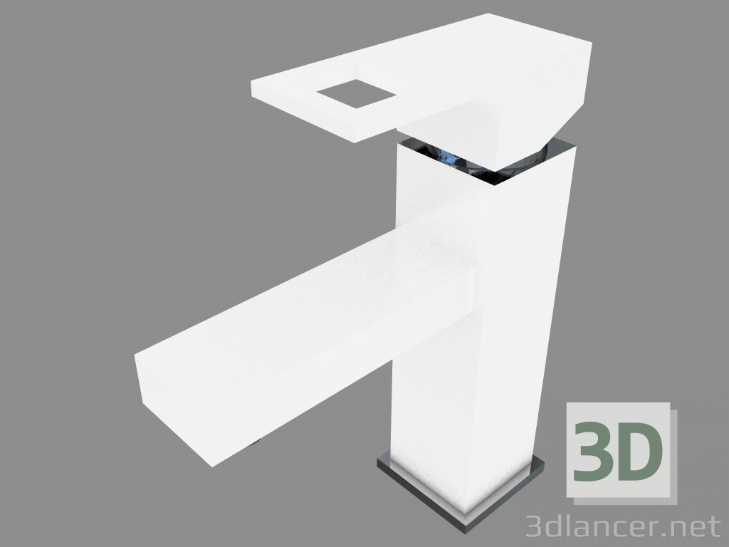 modello 3D Miscelatore per lavabo - Anemon bianco cromato (BCZ W210) - anteprima