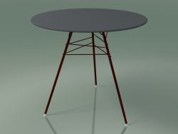 Tavolo da esterno con piano di lavoro rotondo 1814 (H 74 - P 79 cm, HPL, V34)