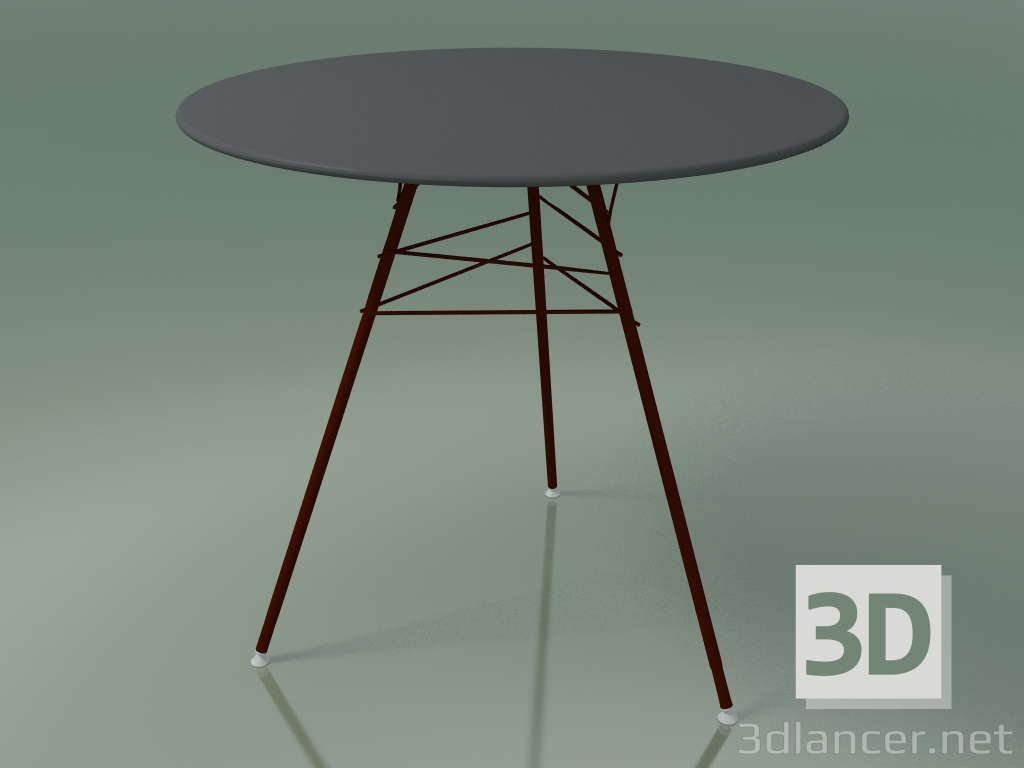 3D Modell Außentisch mit runder Arbeitsplatte 1814 (H 74 - T 79 cm, HPL, V34) - Vorschau
