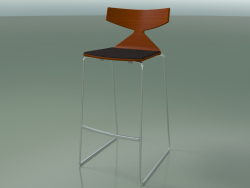 Stackable bar stool 3713 (with cushion, Orange, CRO)