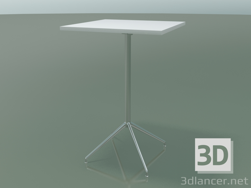 3D Modell Quadratischer Tisch 5714, 5731 (H 105 - 69 x 69 cm, ausgebreitet, weiß, LU1) - Vorschau