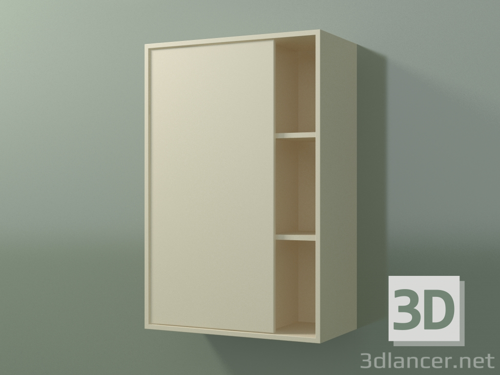 3 डी मॉडल 1 बाएं दरवाजे के साथ दीवार कैबिनेट (8CUCBCD01, हड्डी C39, L 48, P 24, H 72 सेमी) - पूर्वावलोकन