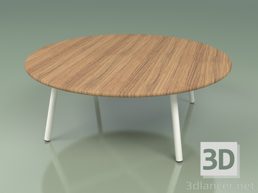 modello 3D Tavolino 012 (Metallo Latte, Teak) - anteprima