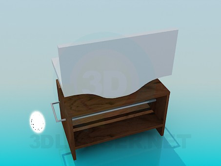 3d модель Умивальник з дерев'яною тумбою – превью 3d модель Умивальник з дерев'яною тумбою – превью