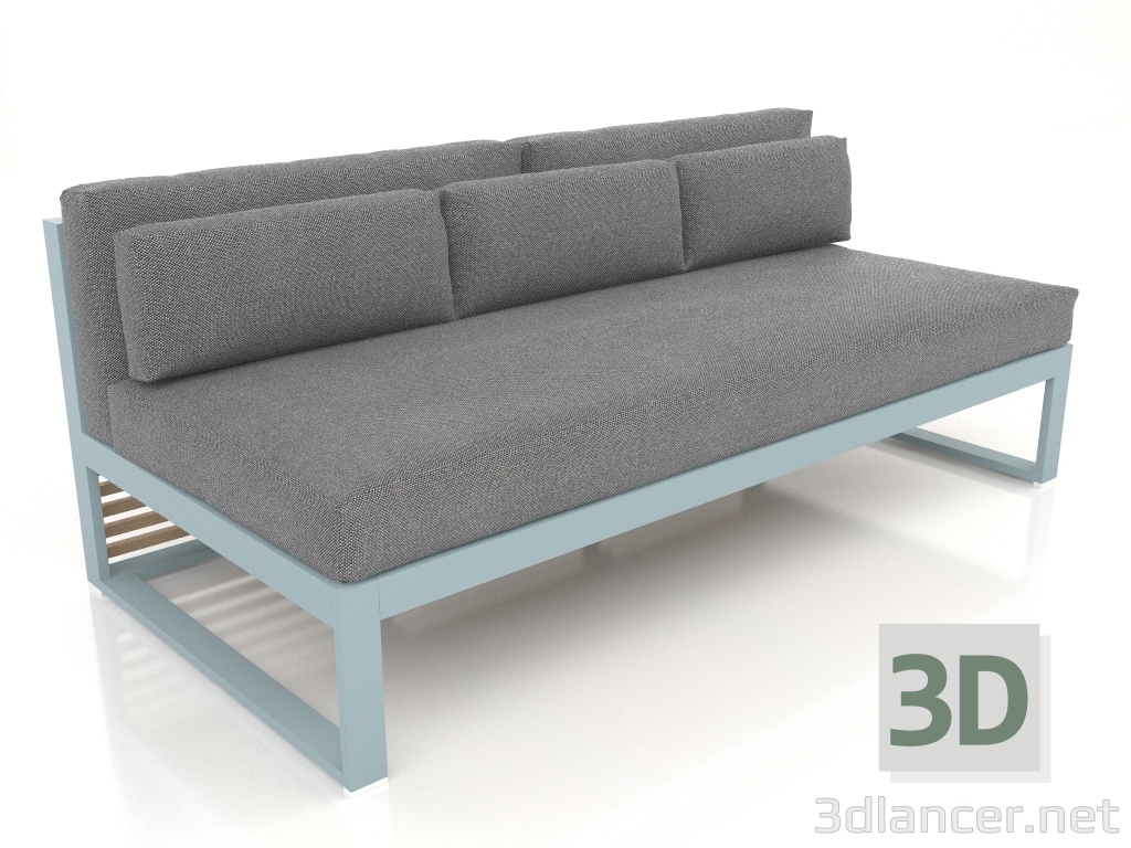 3D modeli Modüler kanepe, bölüm 4 (Mavi gri) - önizleme