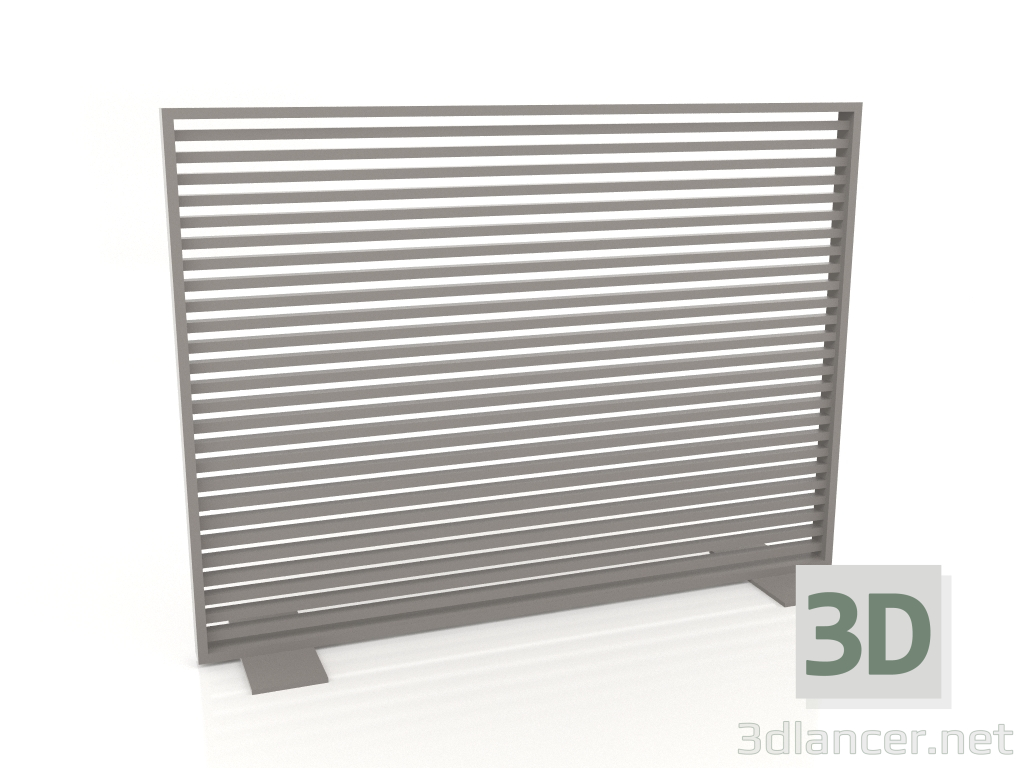 3D Modell Aluminiumtrennwand 150x110 (Quarzgrau) - Vorschau