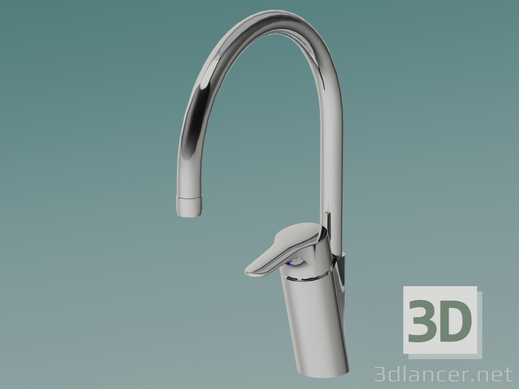 modello 3D Rubinetto da cucina Nautic con rubinetto alto (GB41204056) - anteprima