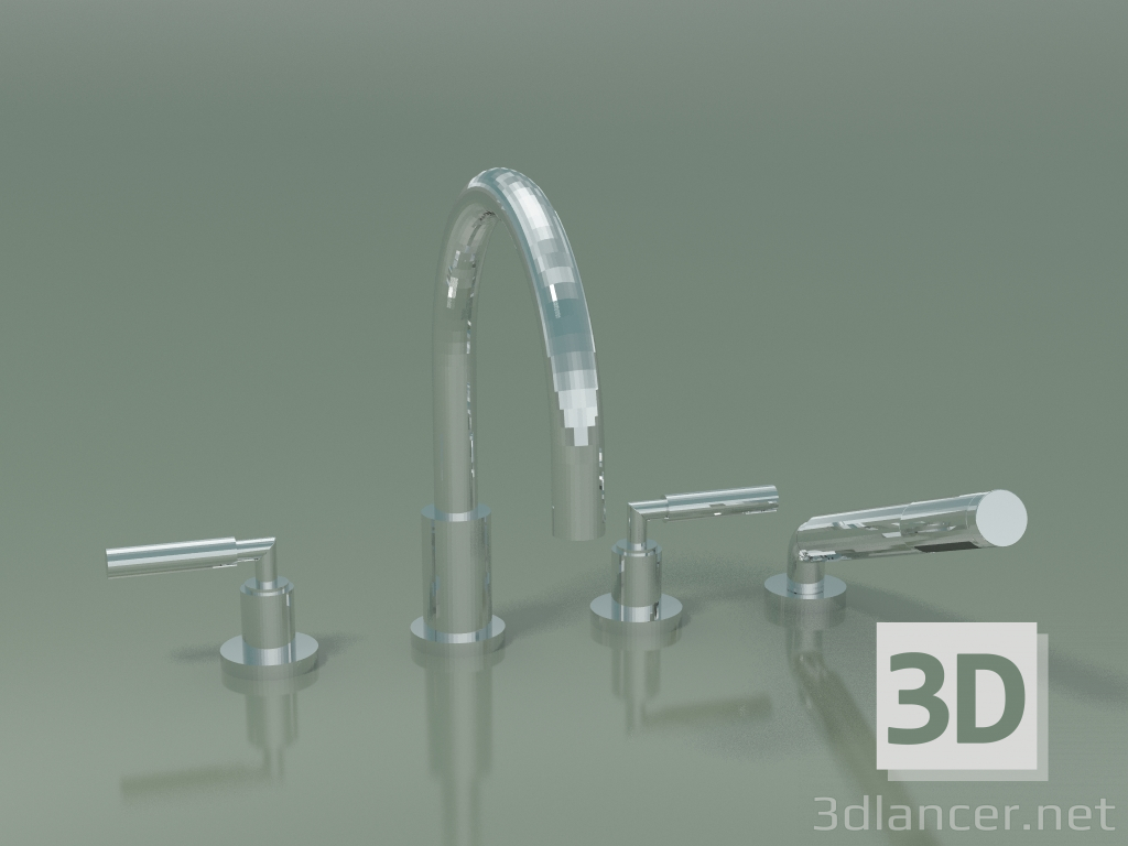 3D modeli Küvet için duş seti, yandan montaj için (27512882-00) - önizleme