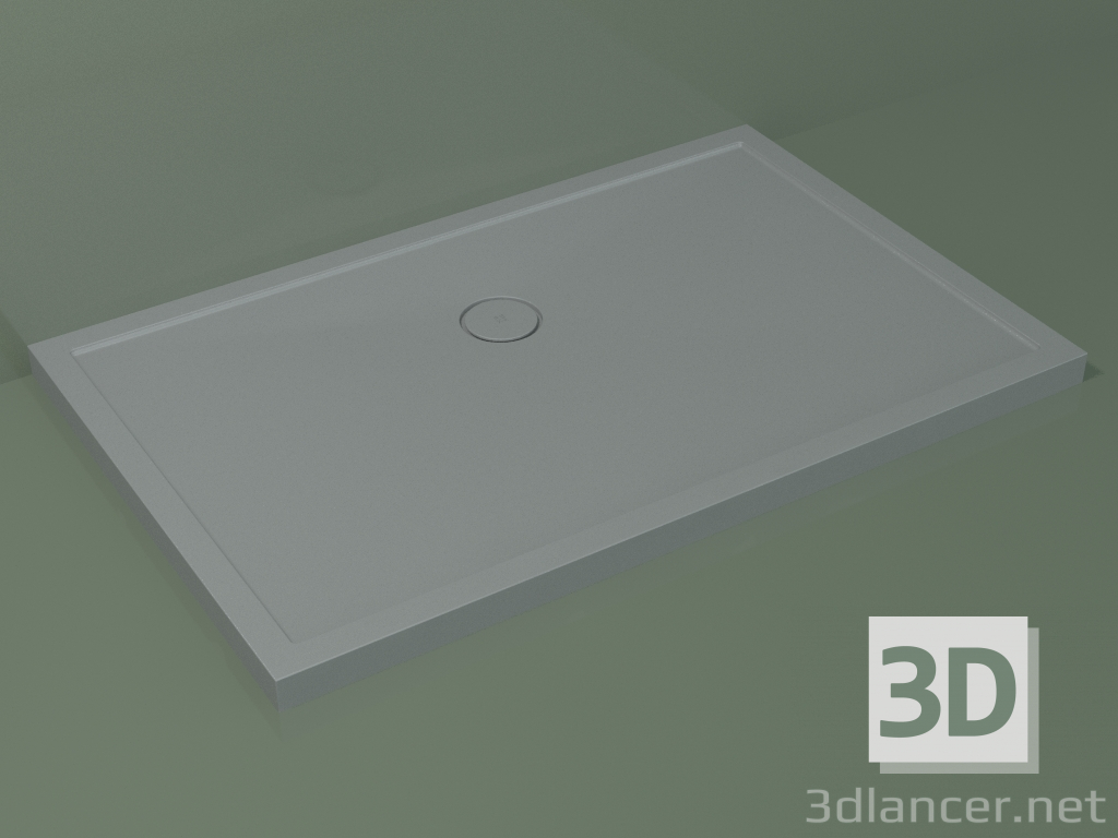 3D modeli Duş teknesi Medio (30UM0132, Gümüş Gri C35, 140x90 cm) - önizleme