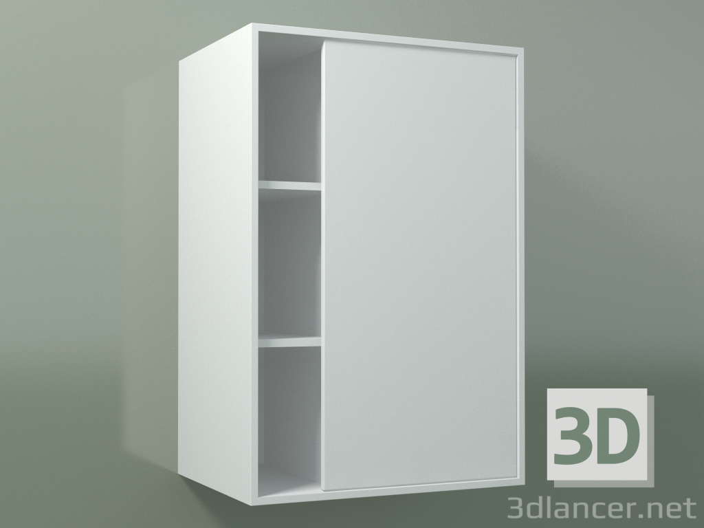 modèle 3D Élément mural avec 1 porte droite (8CUCBDD01, Glacier White C01, L 48, P 36, H 72 cm) - preview