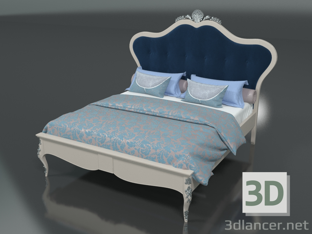 3d модель Кровать двуспальная (арт. 92149) – превью