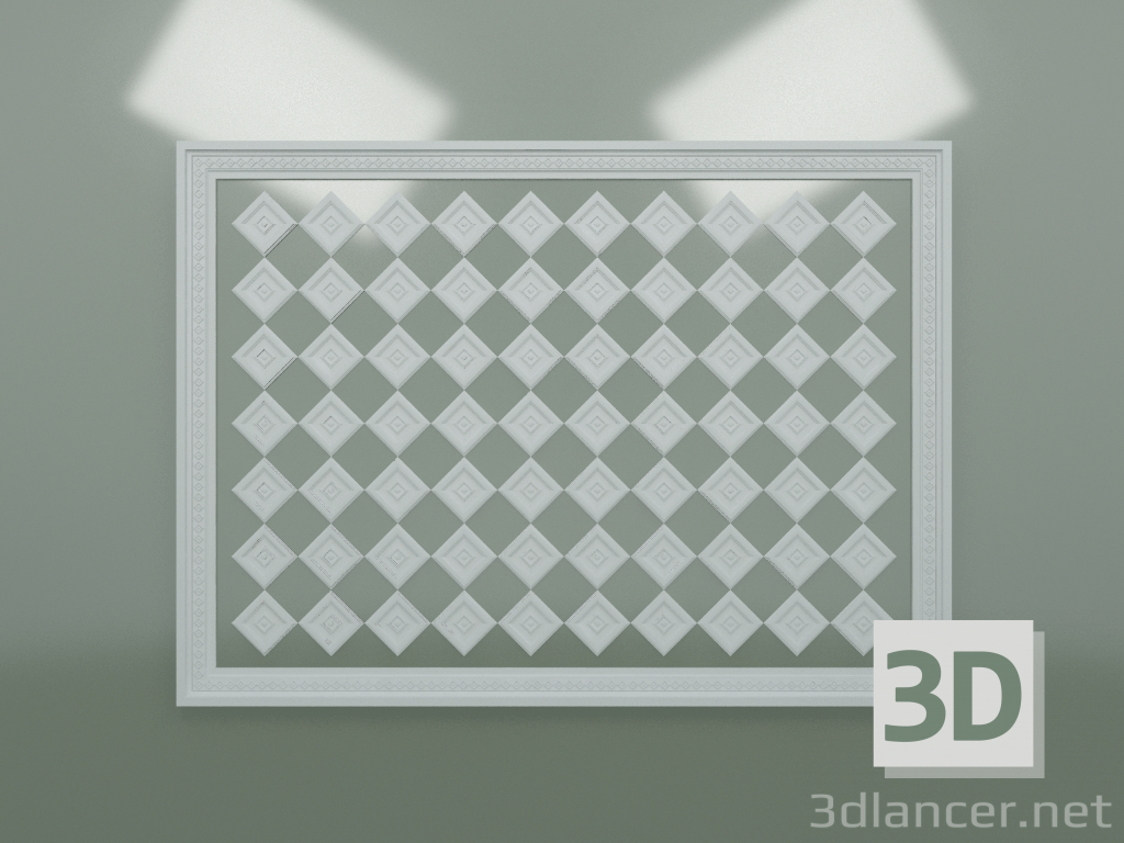 3d model Plaster stucco ceiling composition ND-010 - preview