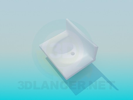 3d model Sink with vertical bar - preview 3d model Sink with vertical bar - preview