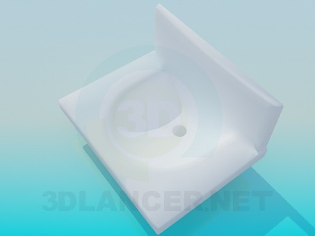 3d model Sink with vertical bar - preview 3d model Sink with vertical bar - preview